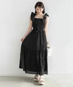 RANDA ショルダーリボンワンピース