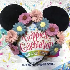 ディズニー　ヘアバンド　ミニー　花　花冠　カチューシャ