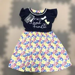Cest Geant 半袖ワンピース 花柄 ネイビー ☆新品・未使用品☆のサムネイル