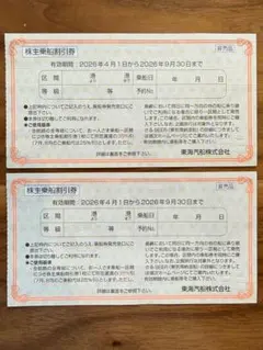 東海汽船 株主乗船割引券 2枚セットのサムネイル
