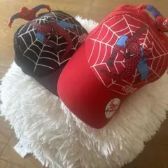 美品！立体スパイダーマンキャップ 2点セット