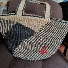 アニエスベー！編み込みかごバッグ 黒とベージュ