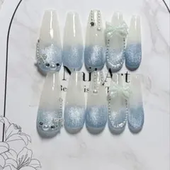 韓国　ギャル　マグネット　ネイル　ロング　スナ系　量産型　y2k ワンホン