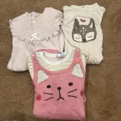 ベビー服 長袖ロンパース 3点セット