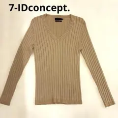 ✨美品✨7-IDconcept. 長袖 リブニット ゴールドラメ 日本製のサムネイル
