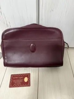 【正規品・美品】Cartier マストライン クラッチポーチ ボルドー