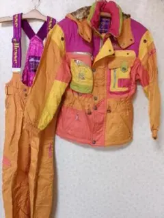 ellesse　スキーウェアセット 102366 エレッセ スキーウエア上下セット オレンジ サイズL - メルカリ