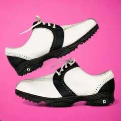 FOOT JOY フットジョイ 24.5㎝ ゴルフシューズ ホワイト 靴ひも