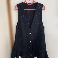 ZARA ブラック ノースリーブ ワンピース M