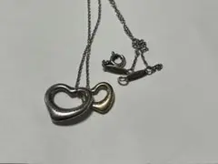 ティファニー　2連　ネックレス　オープンハート　ローズゴールド