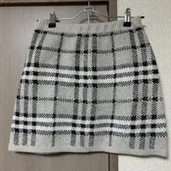 チェック柄 ニットタイトスカート