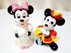ミッキー ミニー 陶器人形セット