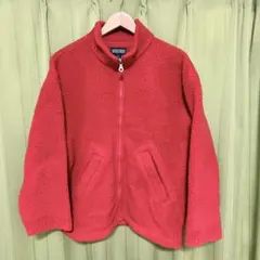 LANDS' END フリースジャケット USA製 レッド S
