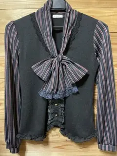 axes femme ボウタイ カットソー と ブラウス 異素材ドッキング