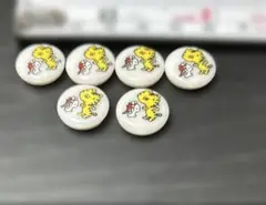 昭和レトロボタン猫柄６個（苺柄２個はオマケ）