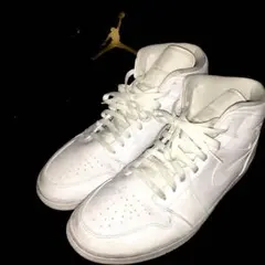 NIKE エアジョーダン 1❗️MID 30.5㎝　airJordan1 白白