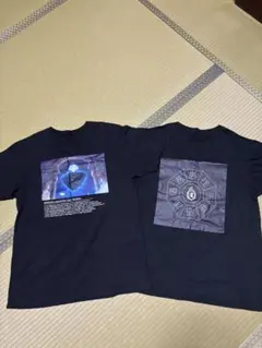 神秘的アートワークTシャツ ネイビー