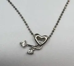 ハートと花のモチーフ ネックレス［期間限定値引き］