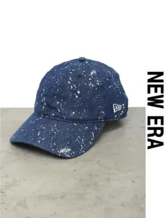 美品 NEW ERA ニューエラ キャップ スプラッシュ 6パネル デニム 青