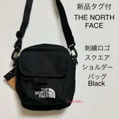 新品タグ付　ノースフェイス　刺繍ロゴ　スクエア　ショルダーバッグ　黒のサムネイル