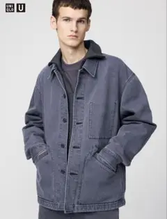 UNIQLO U オーバーサイズカラーデニムジャケット　グレー XL
