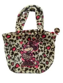 ミニー・マウス ヒョウ柄トートバッグ