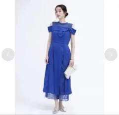 最終価格！ヤマダヤ　Rire Fete オフショルダーレースレイヤードドレス