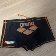 arena 競泳水着 ショートボックス　ブラック/オレンジ　Mサイズ
