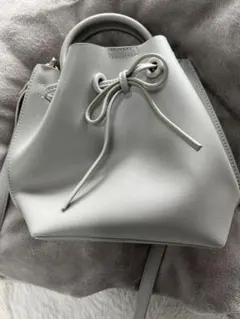 FRAY I.D リボン2WAYバッグ グレー ショルダー付き