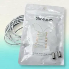 結ばない 靴ひも ゴム シューレース 金属留め具付き スニーカー用 新品
