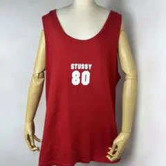 超希少 90s OLD STUSSY ストューシー 赤 タンクトップ XLのサムネイル