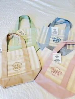 色味は2枚目】Trader Joe's エコバッグ 4点セット ストライプ | Mercari