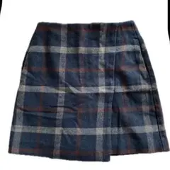 ユニクロ チェック 台形スカート　ミニスカート