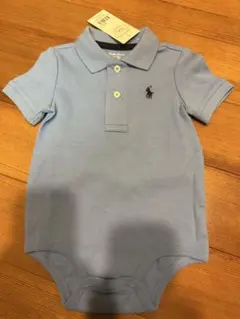 新品　Ralph Lauren 水色 ポロシャツロンパース