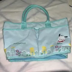 POCHACCO 花柄バッグ 中型 水色