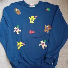 90-00s mikihouse ネイビースウェット Lサイズのサムネイル
