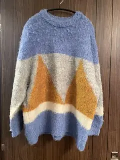 ITEMS URBAN RESEARCH 幾何学模様ニットセーター