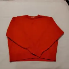 UNIQLO「C」スムースコットンクルーネックセーター　オレンジ Lサイズ