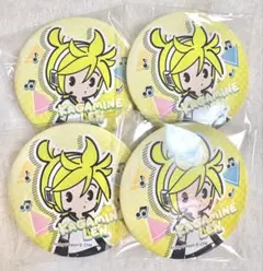 ピアプロ100均コラボ 鏡音レン 缶バッジ キーホルダー アクスタ