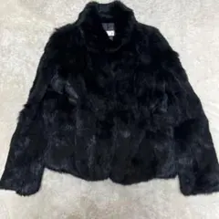 新品未使用】極美品 フォックスファー ジャケット ブラック 高級 毛皮 