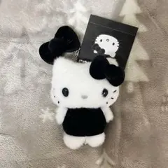 新品サンリオ　ミニチュアキルト　マスコットホルダー　ハローキティ　ブラック　￼黒