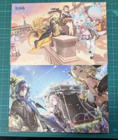 原神 ポストカード 2種　POP UP STORE限定特典　 横浜