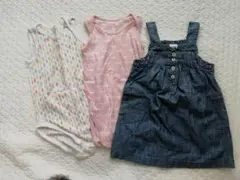 デニムワンピースと下着セット 90cm