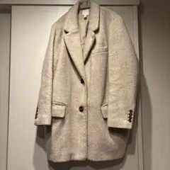 【11月処分お値下げ】H&M オフホワイトチェスターコート M 経年感ありのサムネイル