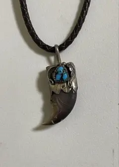 【りゅ様専用】インディアンジュエリー　ベアクロス　ネックレス　ターコイズ付き