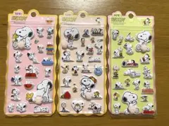 【正規品】スヌーピー ぷくぷくシール 3セット　肉球