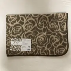 バラ模様フリースブランケット