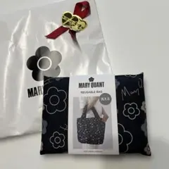 MARY QUANT リユーザブルバッグ ネイビー 花柄