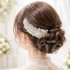 ヘッドドレス ヘアアクセサリー結婚式 披露宴 前撮り 髪飾り 二次会 KH−1a