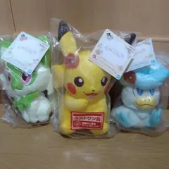 ポケモン　一番くじ　まとめ売り　ピカチュウ、ニャオハ、クワッス ぬいぐるみセット